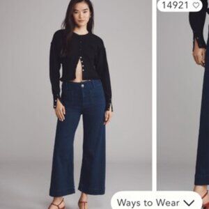 Anthropologie's Collette crop high-rise, wide leg jeans by Maeve.